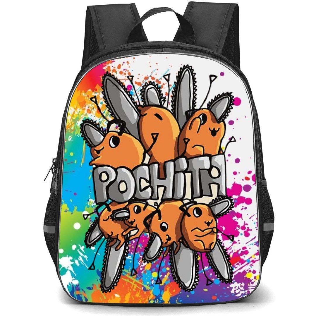 Chainsaw Man Pochita Backpack StudentPack - Pochita Cartoon Art Sticker