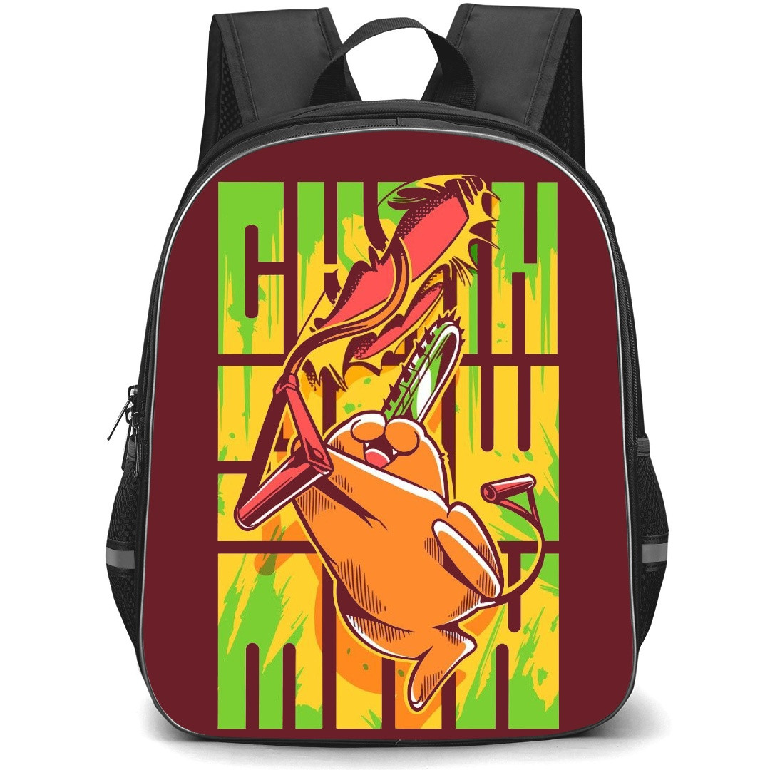 Chainsaw Man Pochita Backpack StudentPack - Pochita Jumping Pop Art
