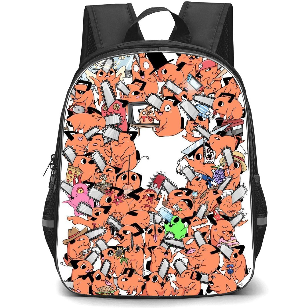 Chainsaw Man Pochita Backpack StudentPack - Pochita Pattern Art