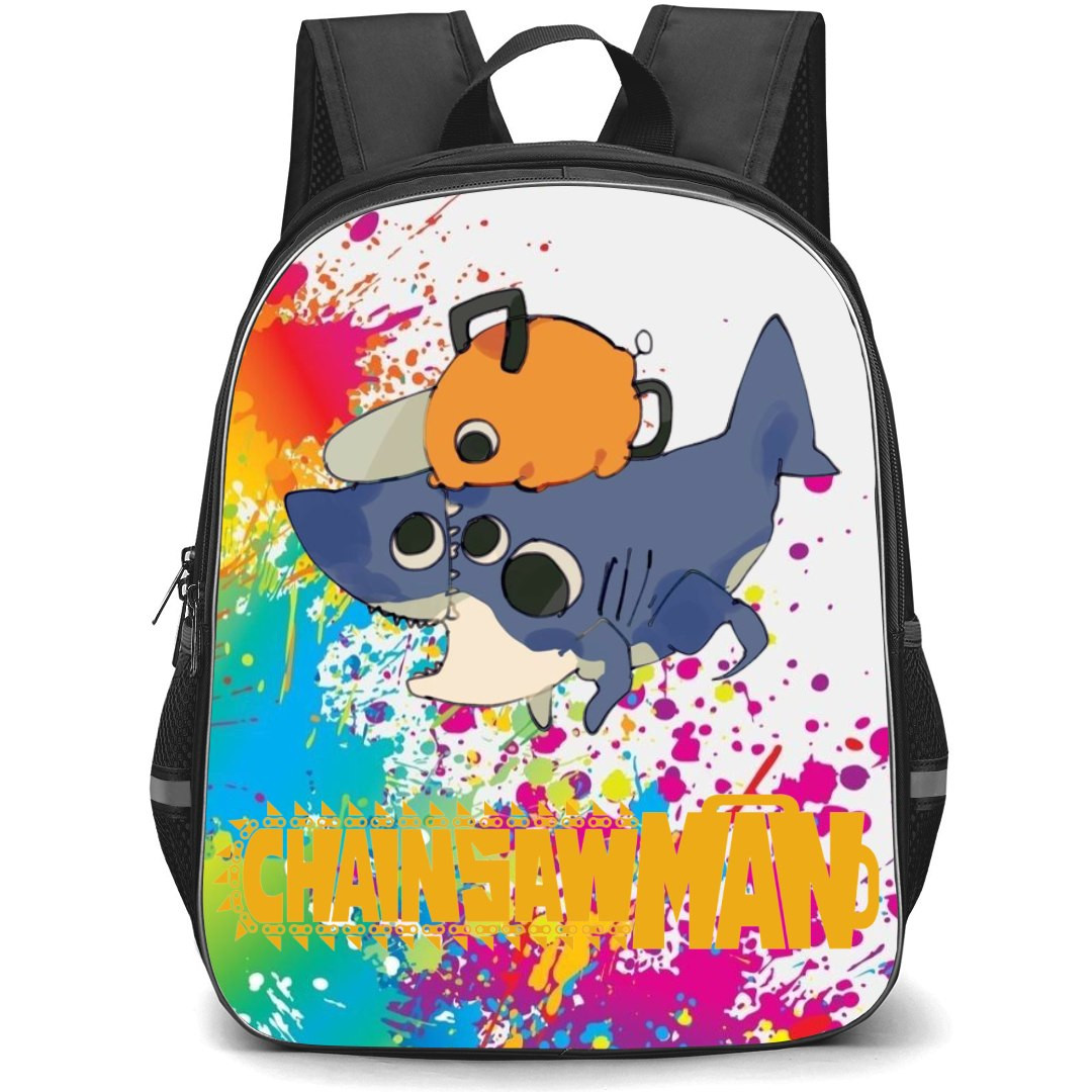 Chainsaw Man Backpack StudentPack - Pochita And Beam Cartoon Art Sticker