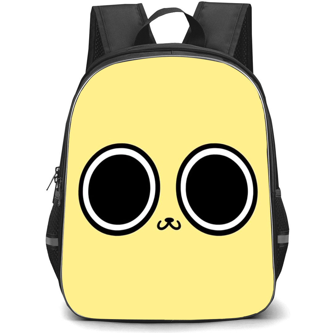 Chikn Nuggit Backpack StudentPack - Chikn Nuggit Eyes Minimalist Art On Yellow Background
