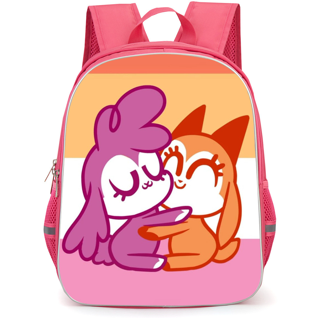 Chikn Nuggit Backpack StudentPack - Chikn Nuggit Lesbian Goat And Sheep Hugging Illustration Art Poster