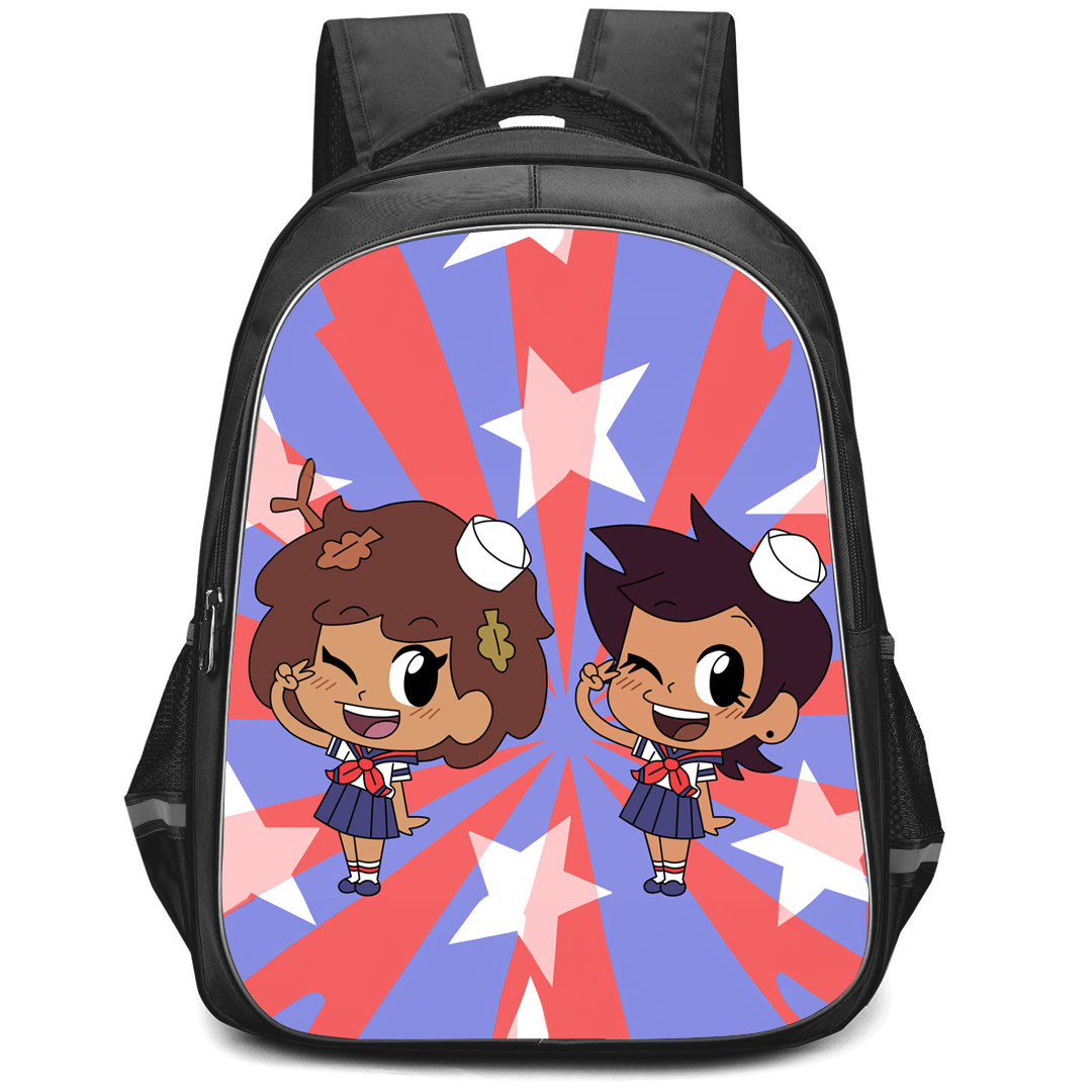 Chibi Tiny Tales Backpack StudentPack - Chibi Tiny Tales Anne And Luz Standing On Graphic Art