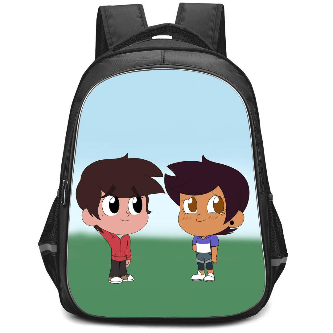 Chibi Tiny Tales Backpack StudentPack - Chibi Tiny Tales Luz And Marco Standing In A Field