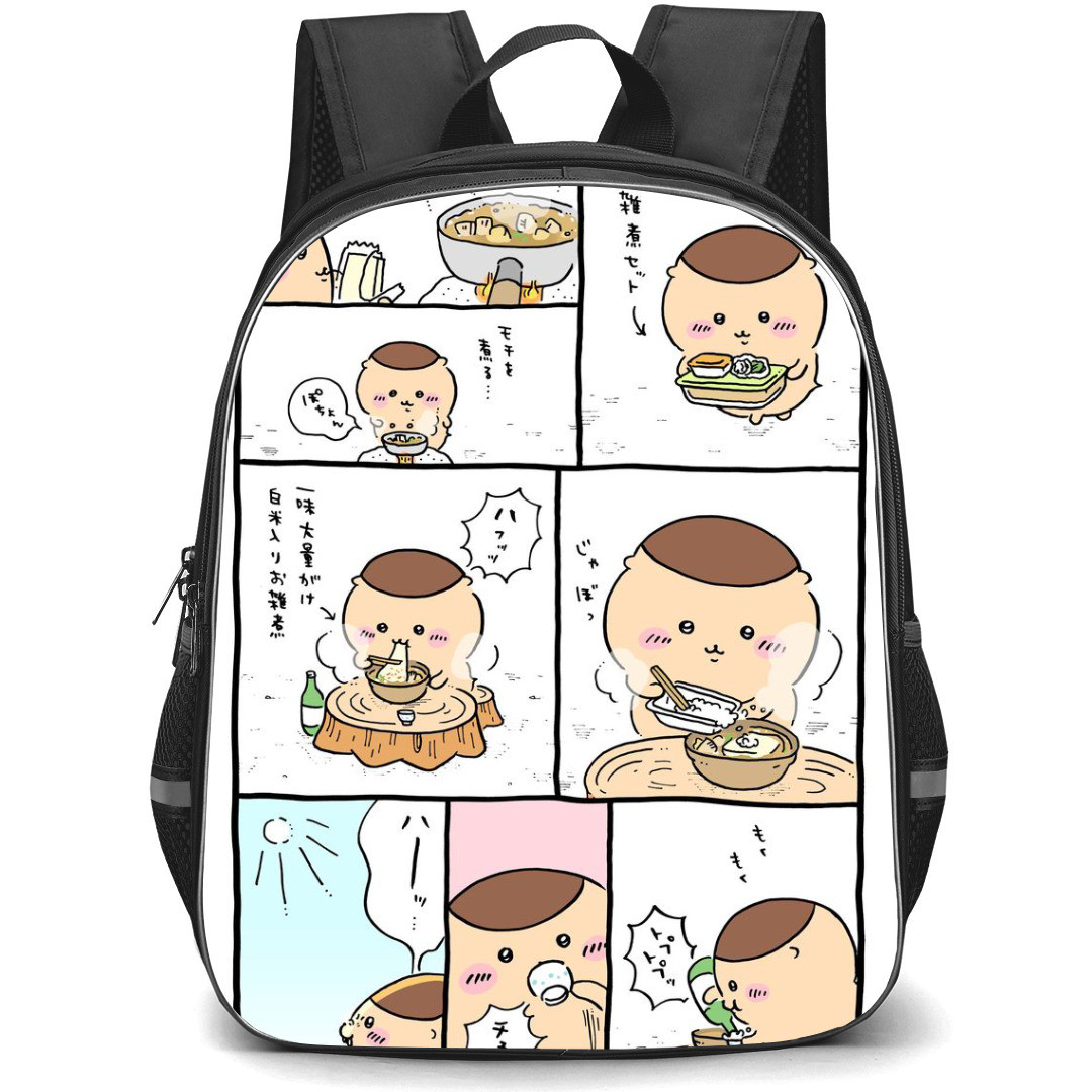 Chiikawa Chestnut Steamed Buns Backpack StudentPack - Chestnut Steamed Buns Mini Mascot Cooking and Eating Frame Art