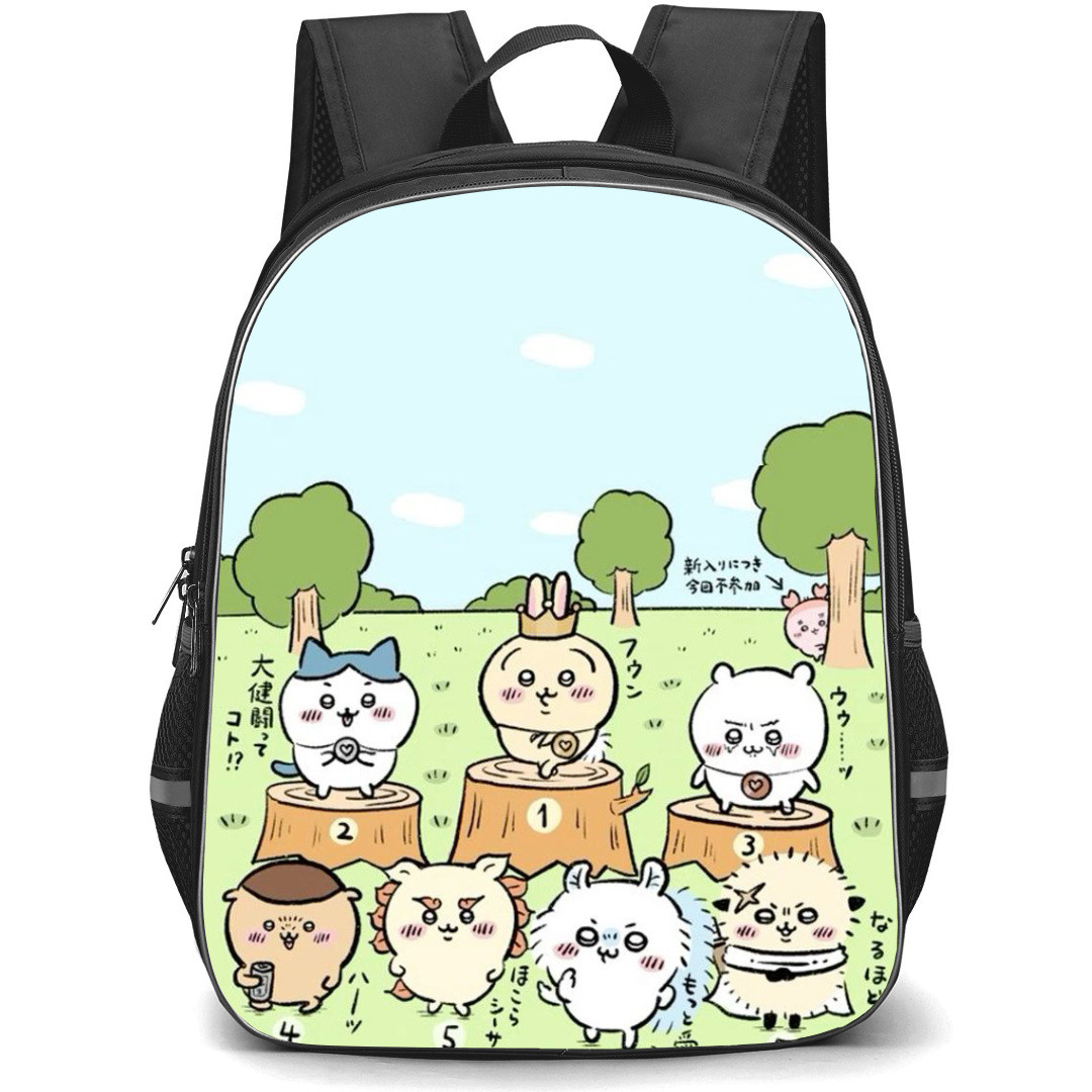 Chiikawa Backpack StudentPack - Chibi Characters Showing the Winners with Greenery