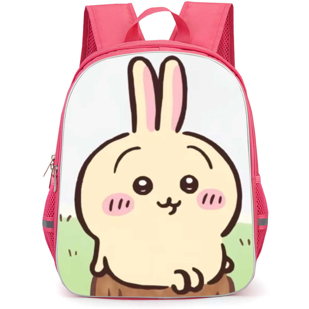 Chiikawa Rabbit Backpack StudentPack - Rabbit Usagi Hungry Sit on Wood