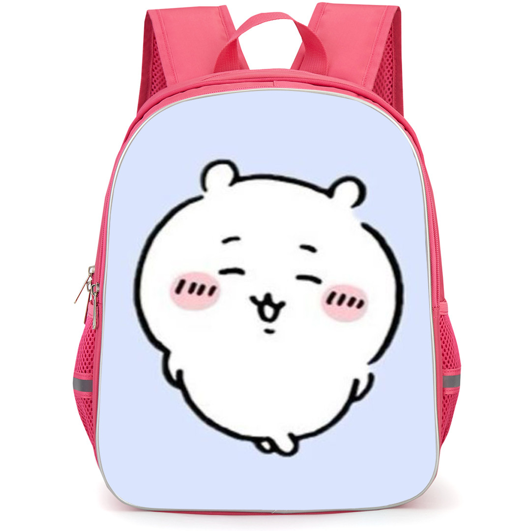 Chiikawa Backpack StudentPack - White Chibi Chiikawa on Blue Background