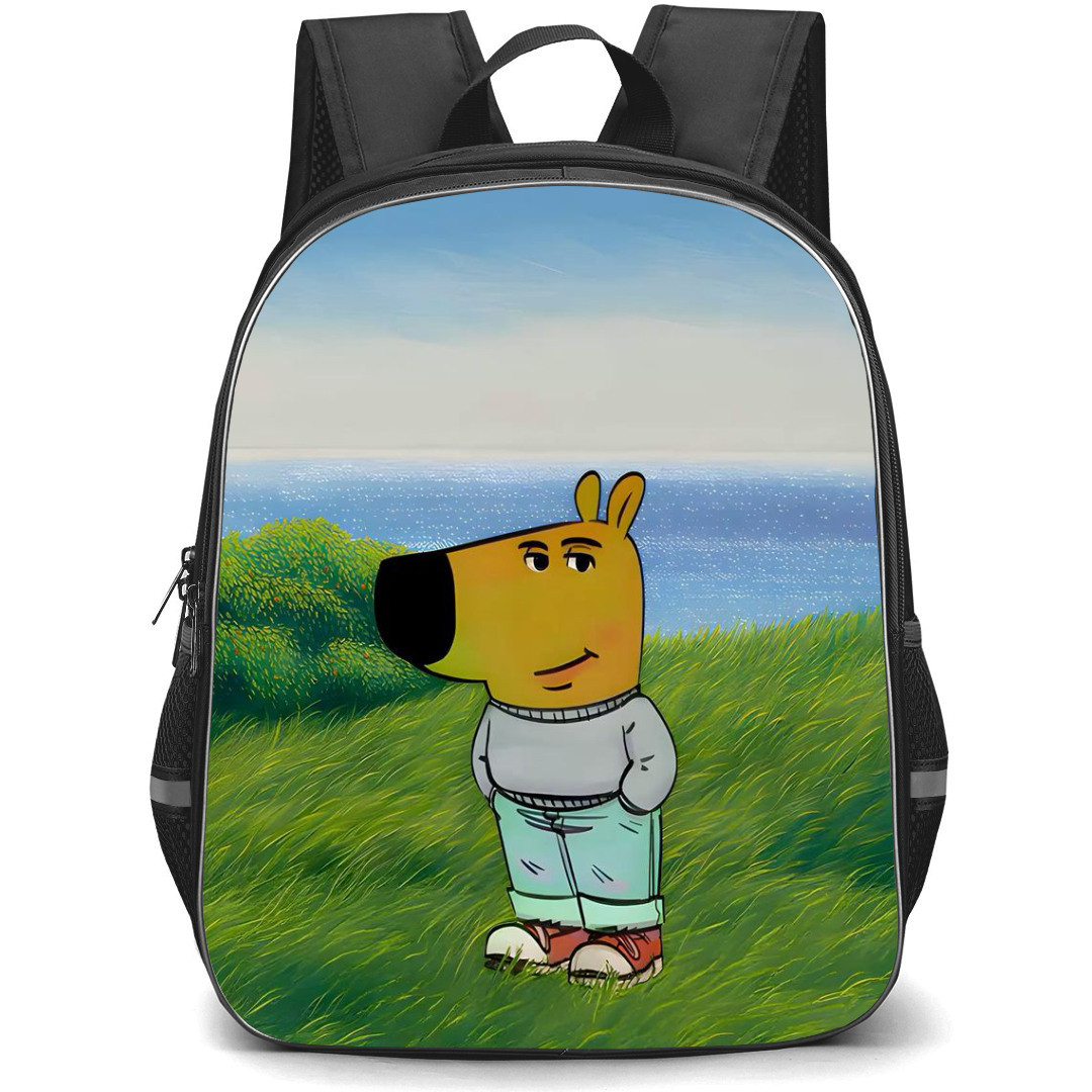 Chill Guy Backpack StudentPack - Chill Guy Portrait Nature Background