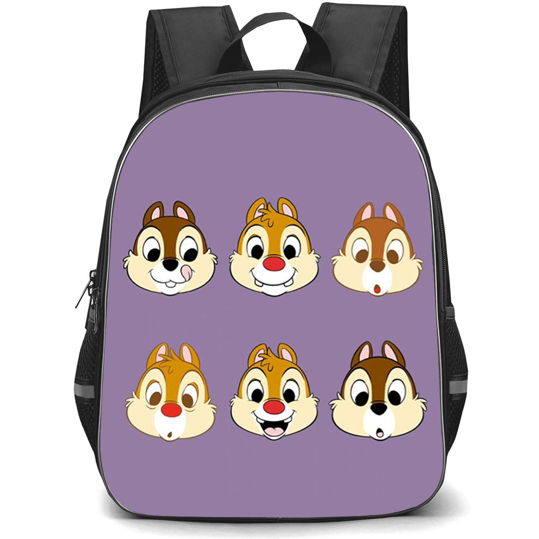 Chip N Dale Backpack StudentPack - Chip N Dale Avatar Illustration Art On Purple Background
