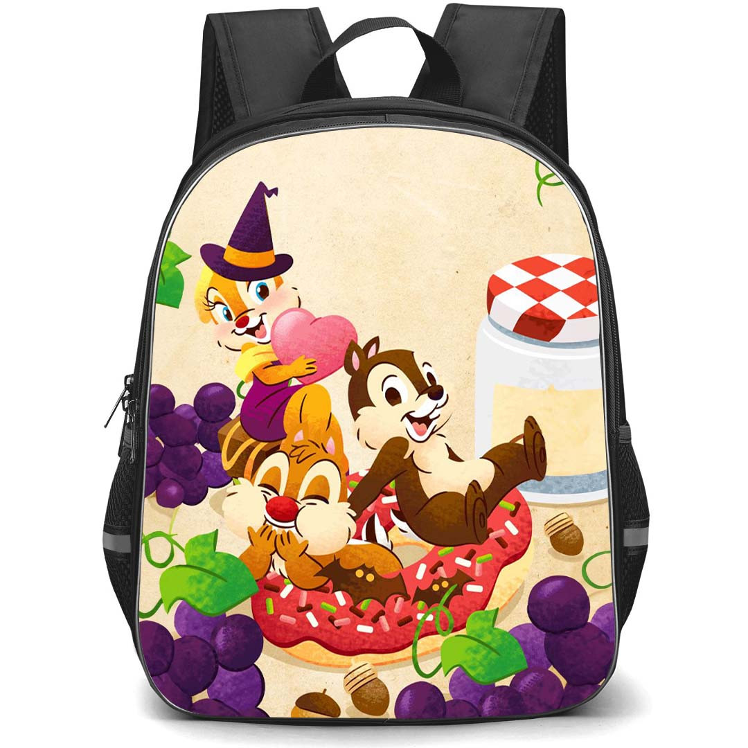 Chip N Dale Backpack StudentPack - Chip N Dale Birthday Celebration Illustration Art