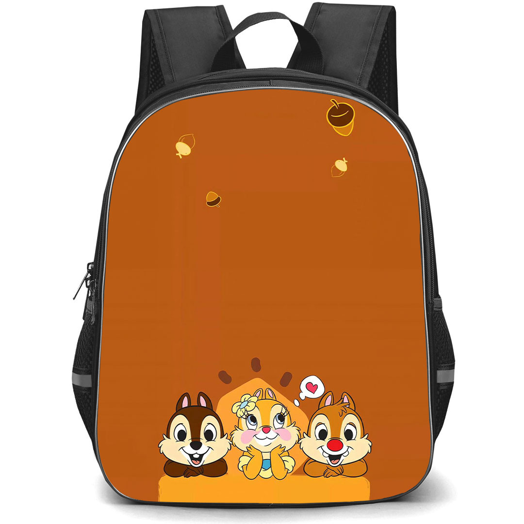Chip N Dale Backpack StudentPack - Chip N Dale The Little Chipmunks Illustration Art
