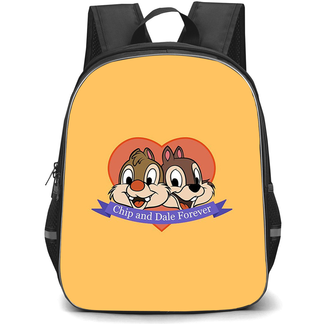 Chip N Dale Backpack StudentPack - Chip N Dale On Orange Background