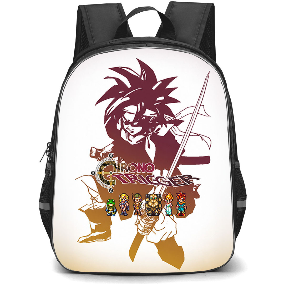 Chrono Trigger Backpack School Bag StudentPack - Chrono Trigger Classic RPG Character Art Poster