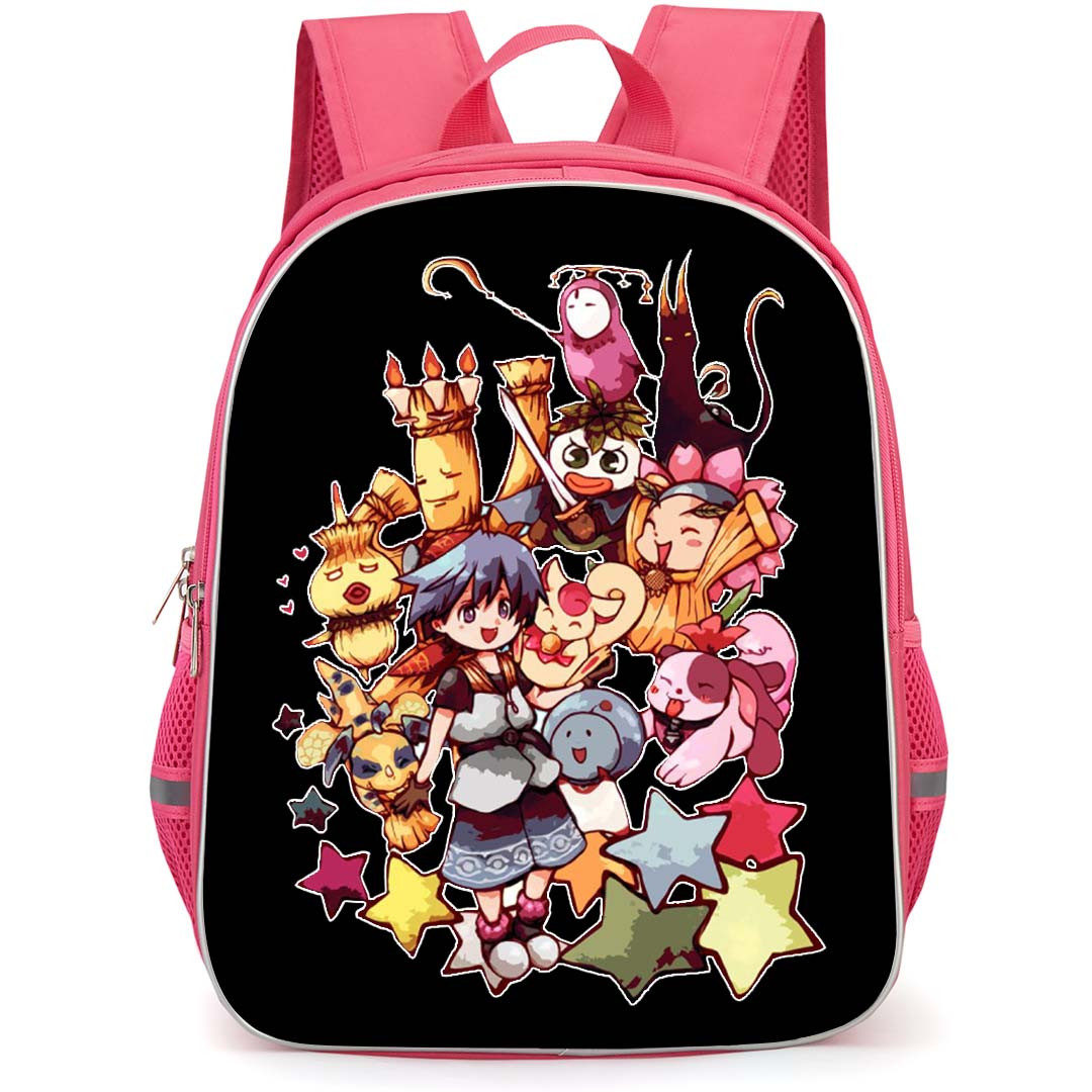 Chrono Cross Backpack School Bag StudentPack - Chrono Cross Characters Chibi Art