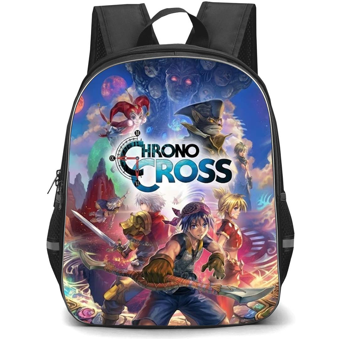 Chrono Cross Backpack School Bag StudentPack - Chrono Cross Characters Fighting Stance Series Poster