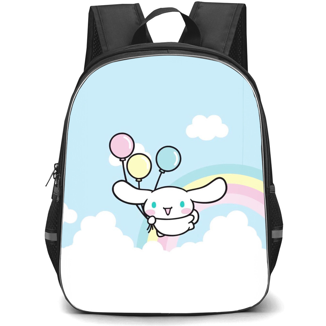 Cinammoroll Backpack StudentPack - Cinnamoroll Holding Balloon In The Sky