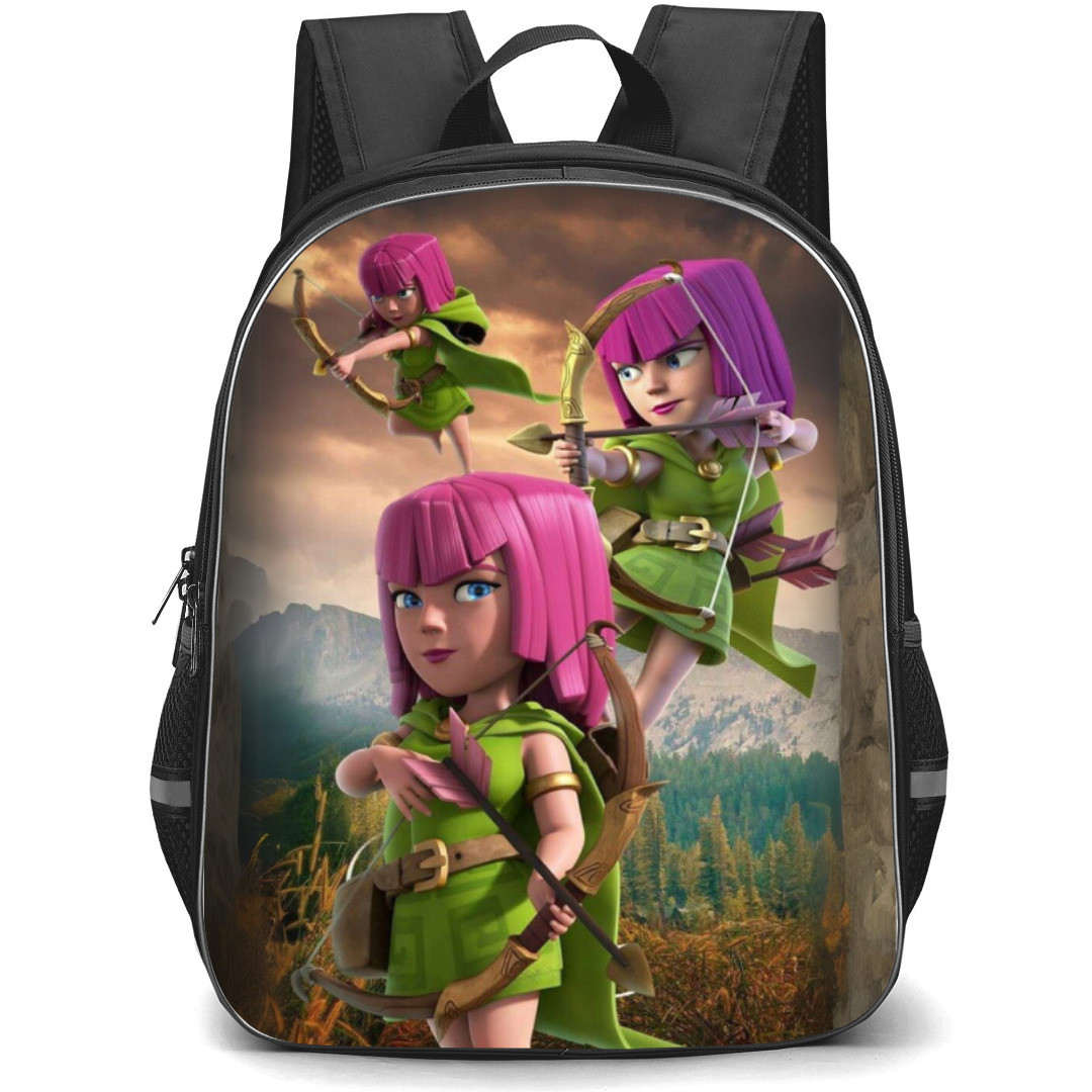 Clash of Clans Archer Queen Backpack StudentPack - Archer Queen 3D On Mountain Background