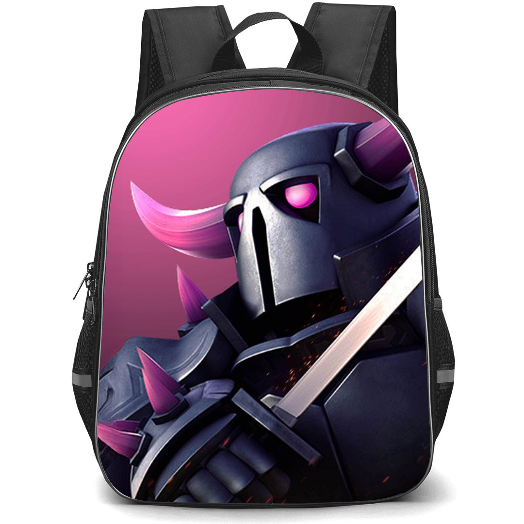 Clash of Clans Pekka Backpack StudentPack - Pekka Portrait On Pink Background