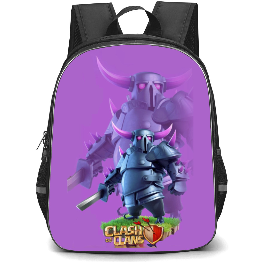 Clash of Clans Pekka Backpack StudentPack - Pekka Standing On Grass Purple Background