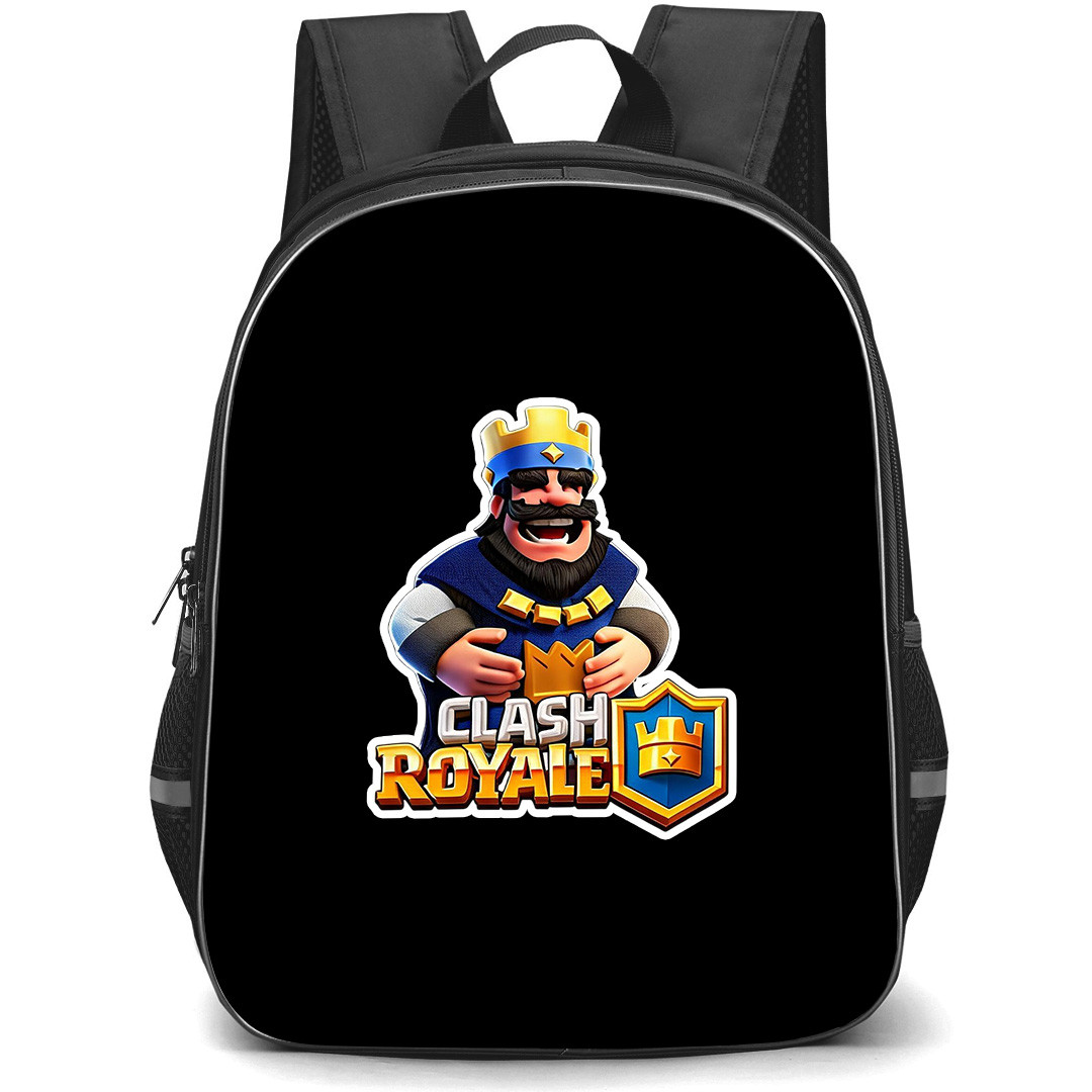 Clash Royale The Royale King Backpack School Bag StudentPack - The Royale King Illustration Art Sticker