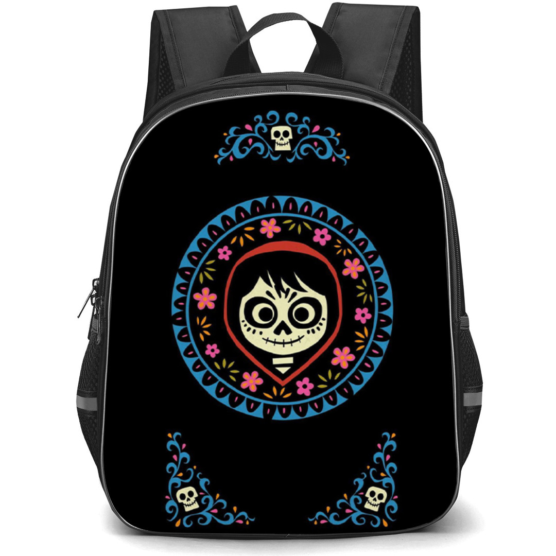 Coco Miguel School Backpack StudentPack - Miguel Graphic Art Black Background