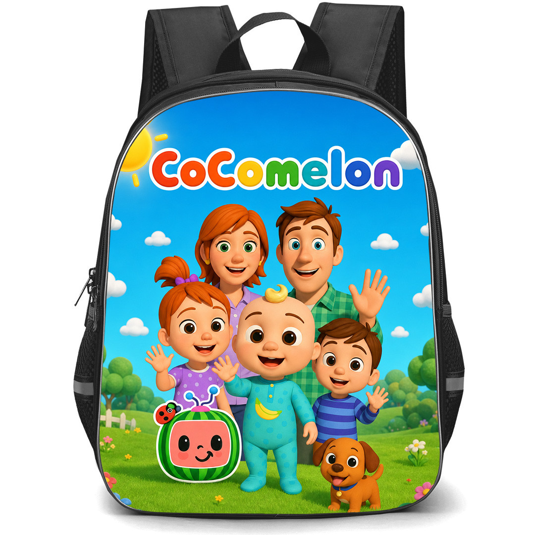 Cocomelon Lane Backpack School Bag StudentPack - Characters Wave Smile Portrait Series Poster