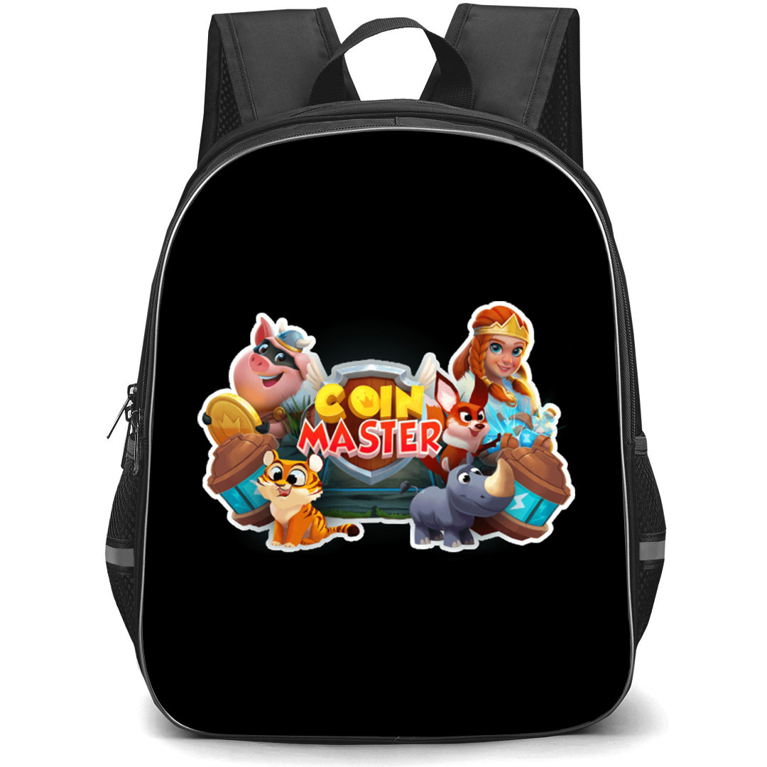 Coin Master Backpack School Bag StudentPack - Coin Master Characters Game Sticker