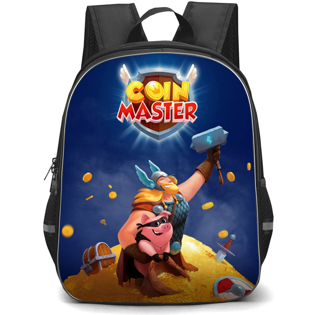 Coin Master Backpack School Bag StudentPack - Coin Master Treasure Game Poster