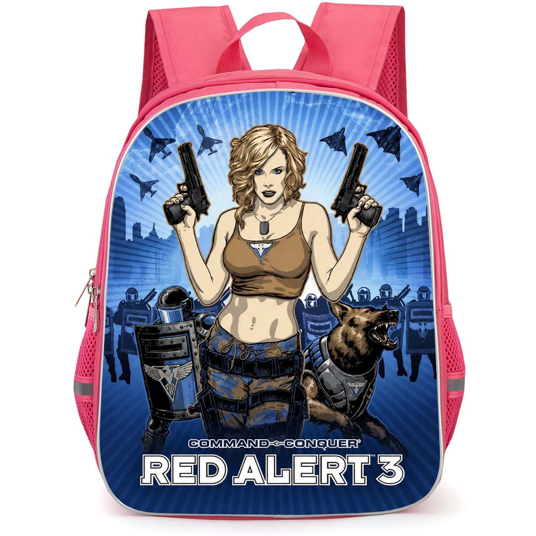 Command And Conquer Backpack School Bag StudentPack - Command And Conquer Dual Pistol Blue Game Poster
