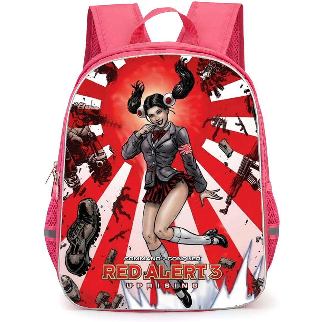 Command And Conquer Backpack School Bag StudentPack - Command And Conquer Female Smiling Robot Game Poster