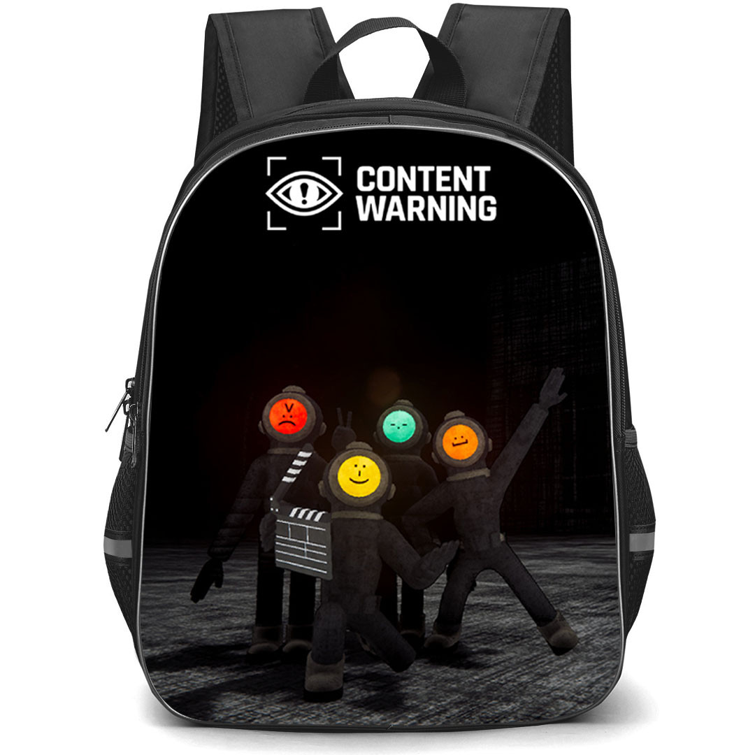 Content Warning Backpack School Bag StudentPack - Content Warning Characters Silly Pose Game Poster