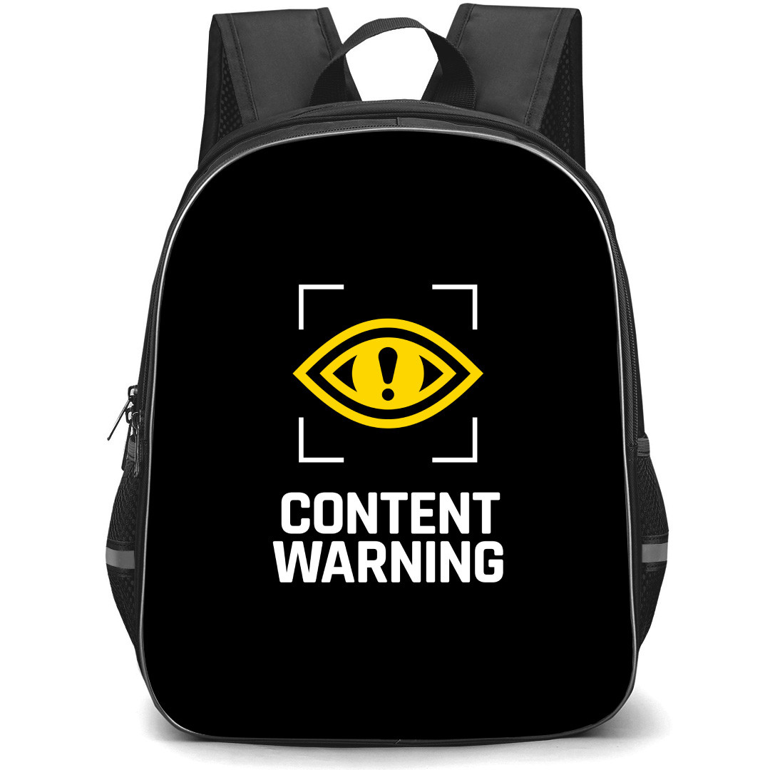 Content Warning Backpack School Bag StudentPack - Content Warning Main Logo Sticker