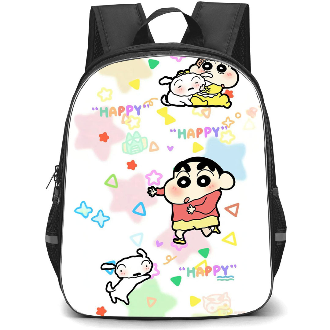 Crayon Shin-Chan Backpack StudentPack - Crayon Shin-Chan Characters Happy Pattern Art