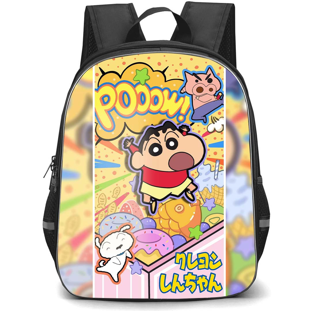 Crayon Shin-Chan Backpack StudentPack - Crayon Shin-Chan Characters Pooow Comic Art