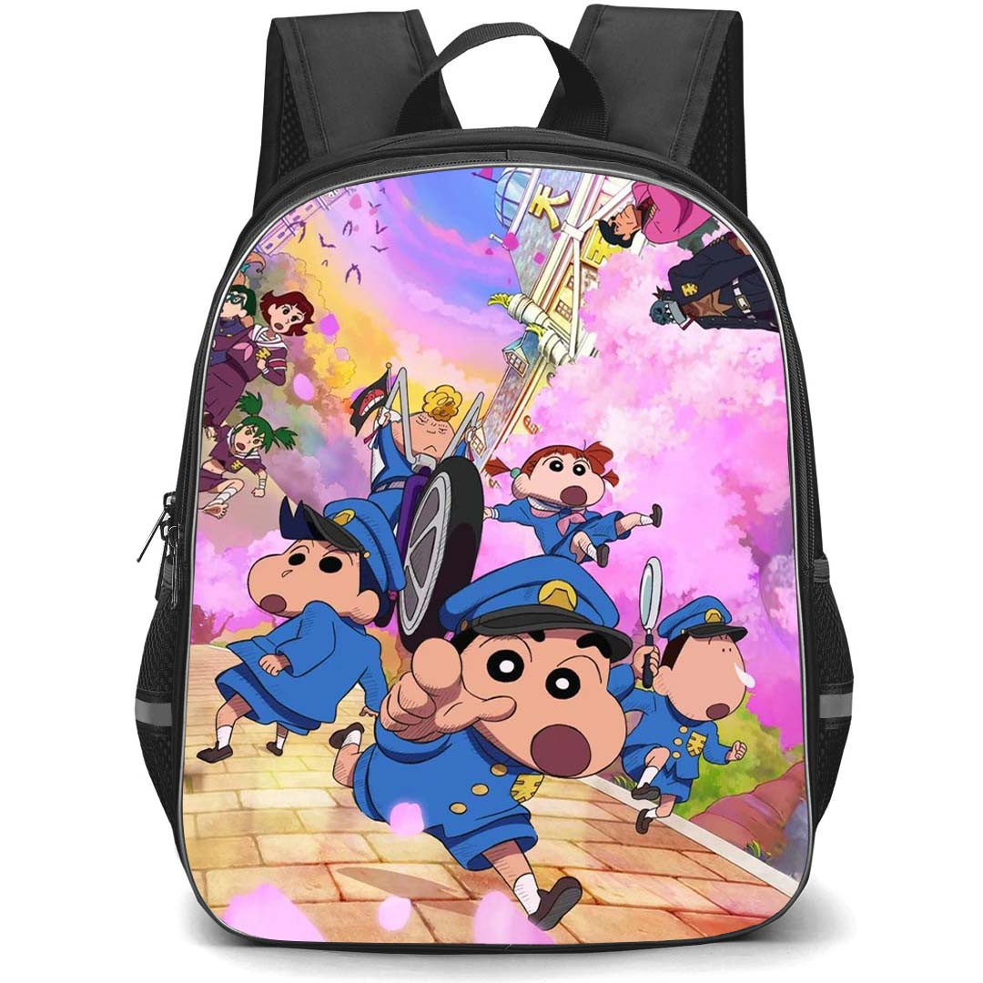 Crayon Shin-Chan Backpack StudentPack - Crayon Shin-Chan Characters Running from School