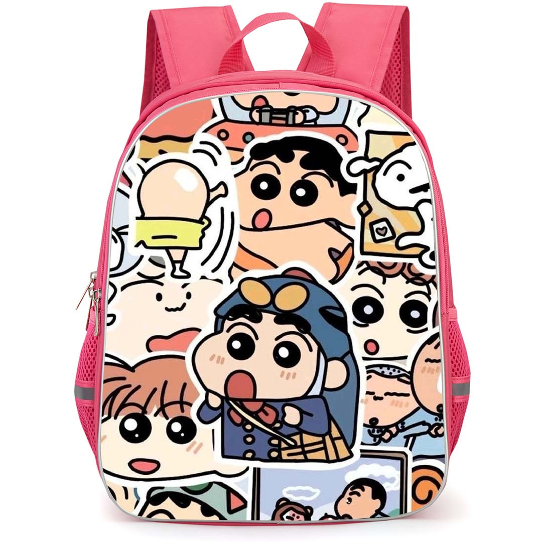 Crayon Shin-Chan Backpack StudentPack - Crayon Shin-Chan Characters Sticker Art Collage