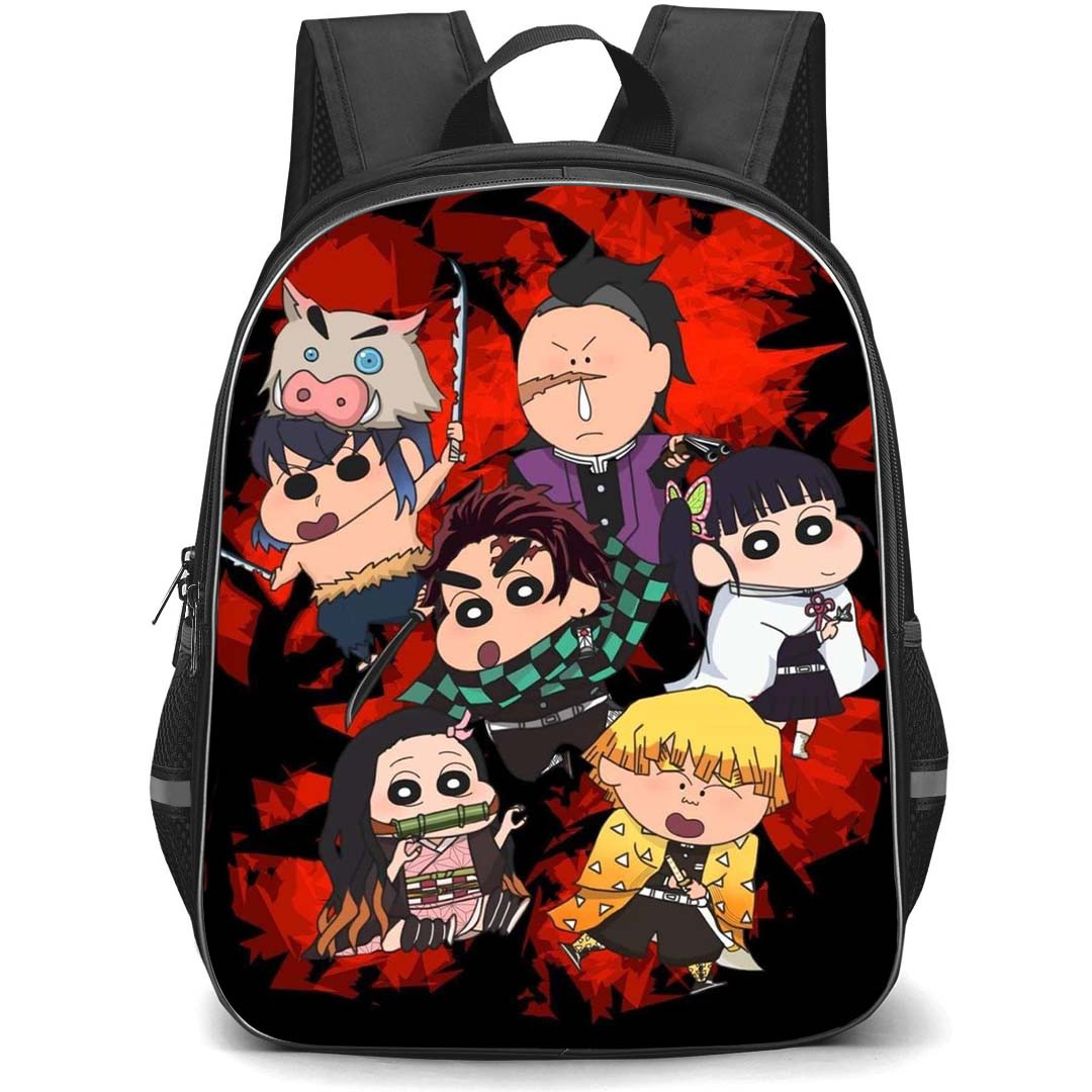 Crayon Shin-Chan Backpack StudentPack - Crayon Shin-Chan Characters as Samurai Poster
