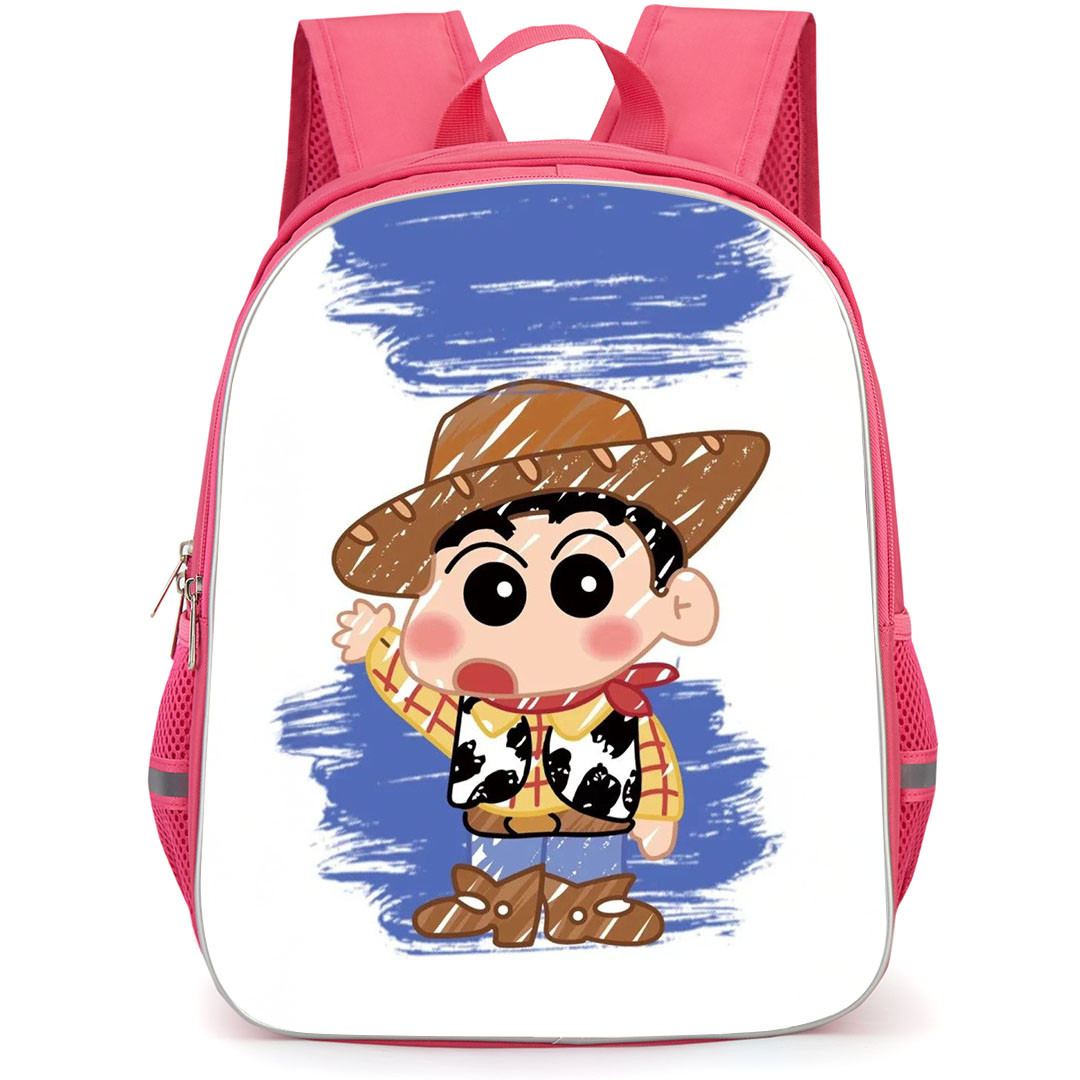 Crayon Shin-Chan Backpack StudentPack - Crayon Shin-Chan Cowboy Pencil Art