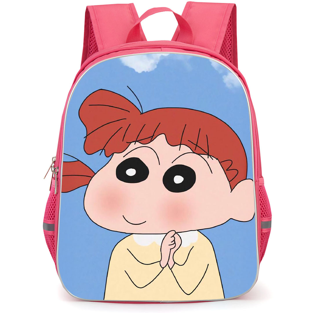 Crayon Shin-Chan Nene Sakurada Backpack StudentPack - Nene Sakurada Praying Clouds Background