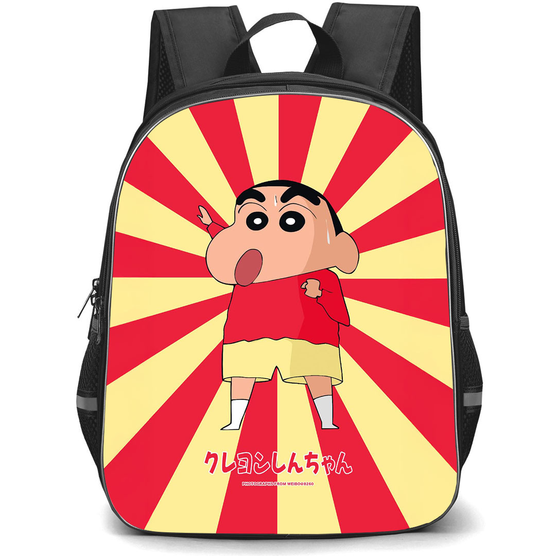 Crayon Shin-Chan Backpack StudentPack - Crayon Shin-Chan Red Yellow Background