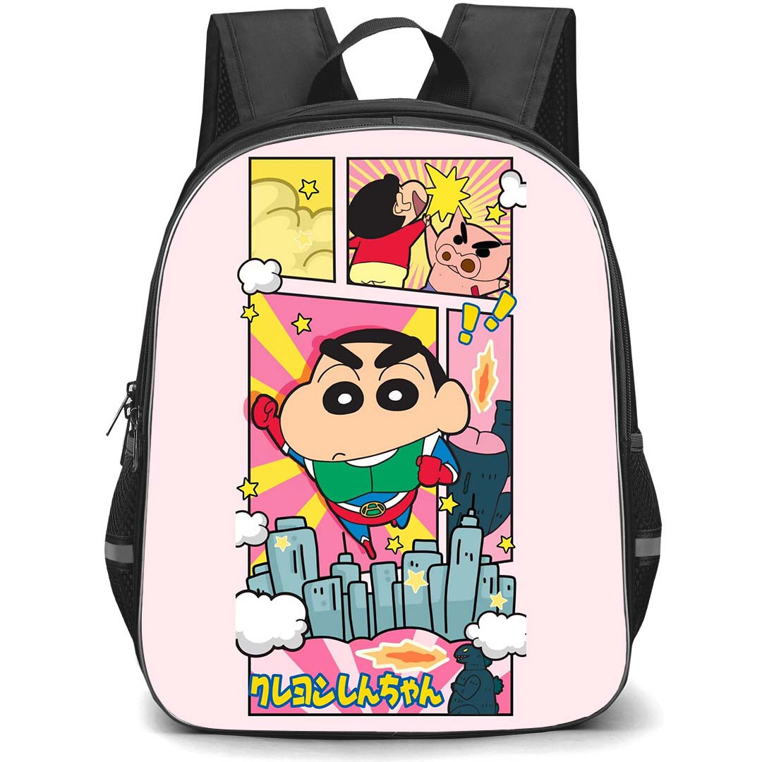 Crayon Shin-Chan Backpack StudentPack - Crayon Shin-Chan Vs Godzilla Comic Art