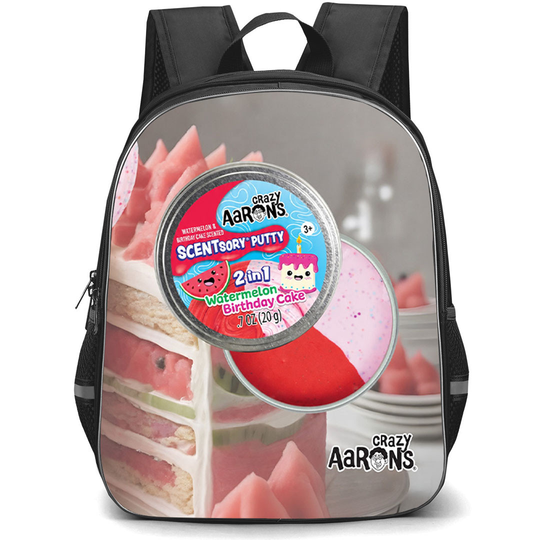 Crazy Aarons Backpack School Bag StudentPack - Crazy Aarons SCENTsory Watermelon Cake Collectible Putty Poster