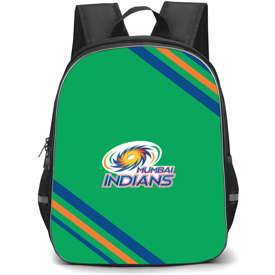 Mumbai Indians Backpack School Bag StudentPack - Large Logo Stripe