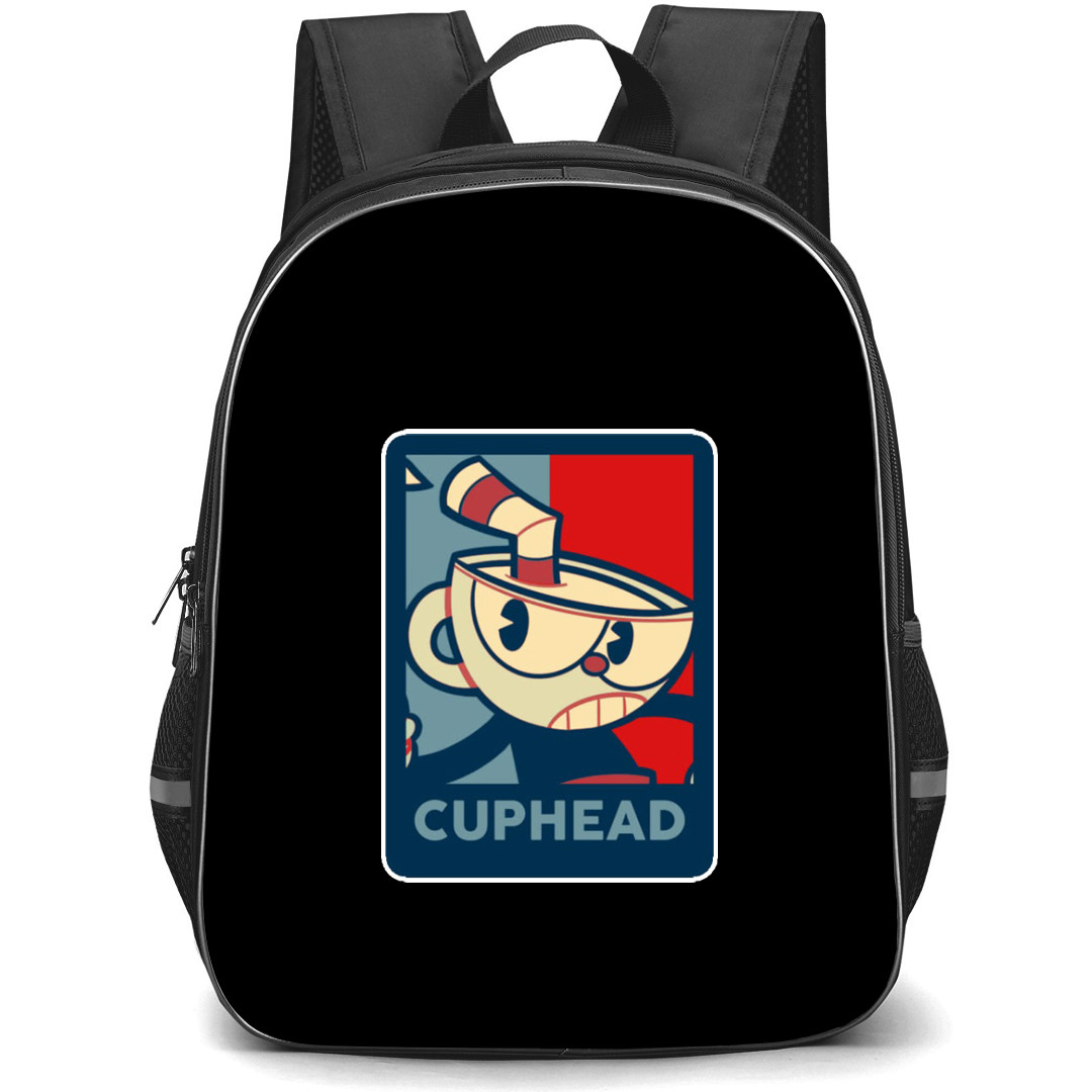 Cuphead Backpack School Bag StudentPack - Cuphead Red And Blue Portrait Sticker