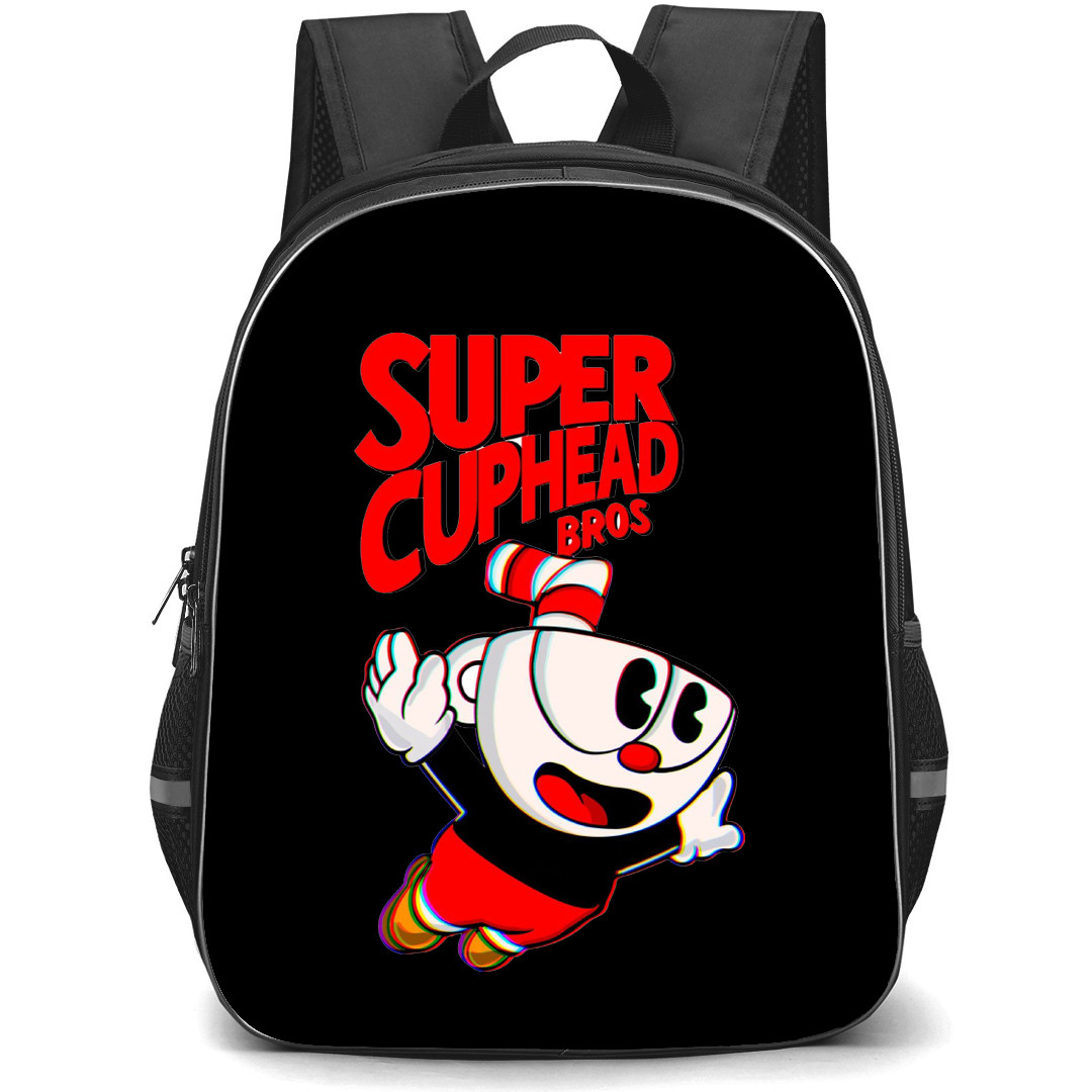 Cuphead Backpack School Bag StudentPack - Cuphead Super Cuphead Bros Poster
