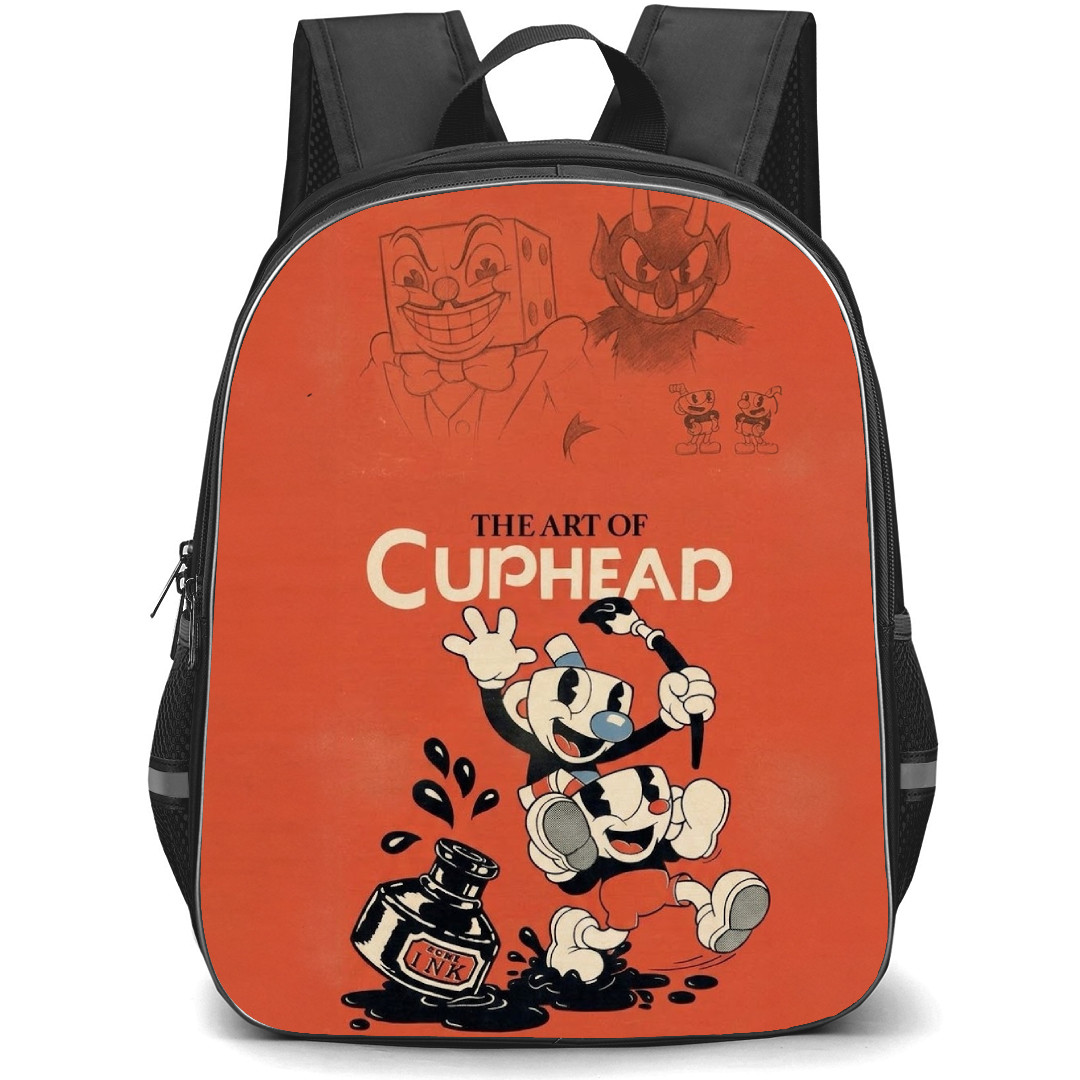 Cuphead Backpack School Bag StudentPack - Cuphead The Art Of Cuphead Retro Poster