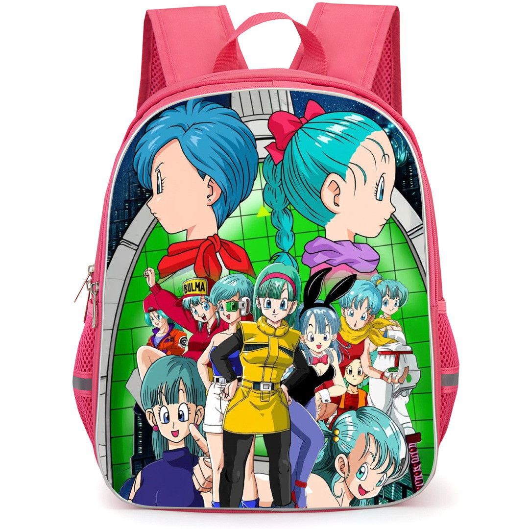 Dragon Ball Z Bulma Backpack School Bag StudentPack - Bulma Different Outfits Portrait Poster