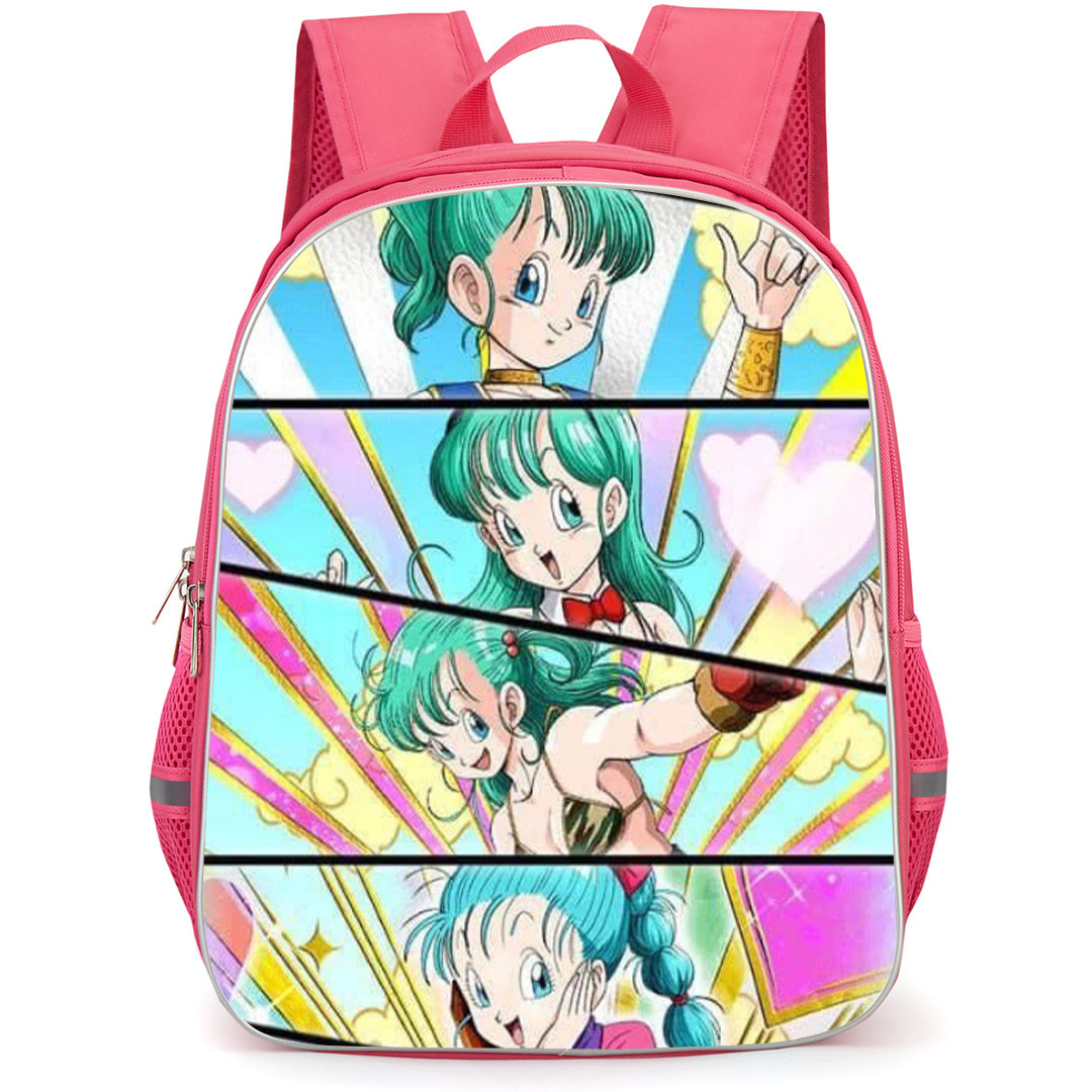 Dragon Ball Z Bulma Backpack School Bag StudentPack - Bulma Happy Portrait Collage Poster
