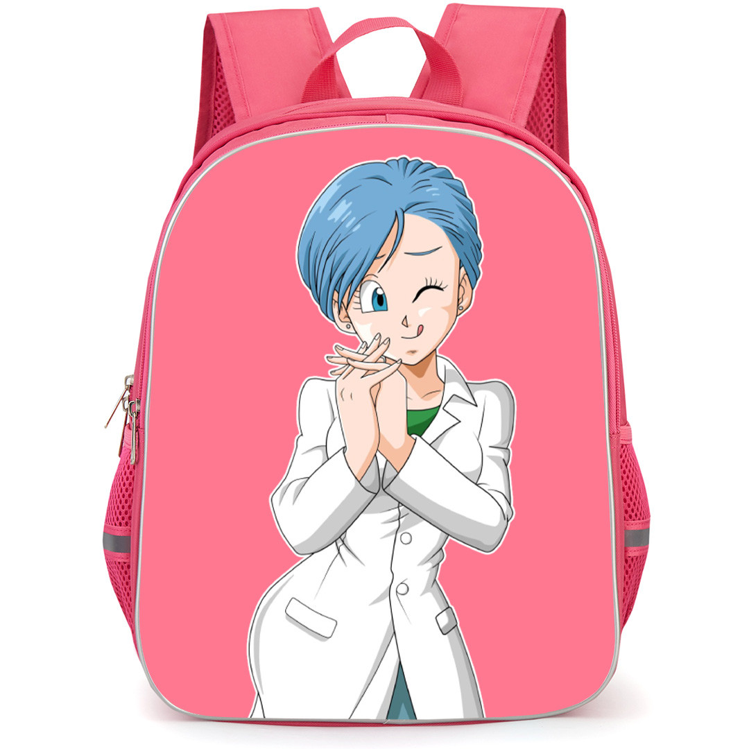 Dragon Ball Z Bulma Backpack School Bag StudentPack - Bulma Lab Outfit Winking Portrait Sticker